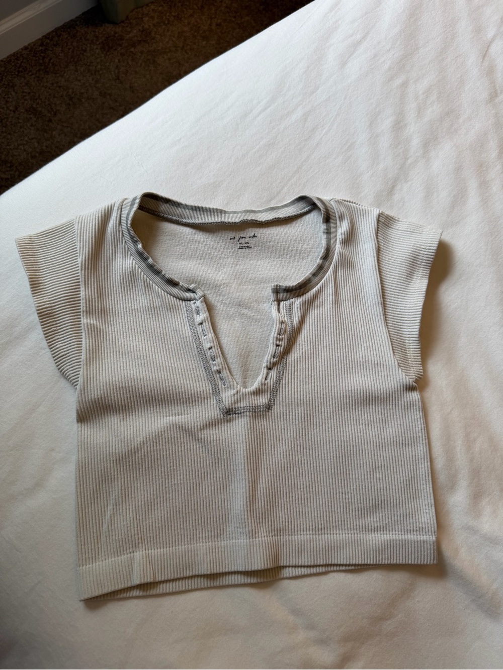 Urban Outfitters Ribbed Short Sleeve Top